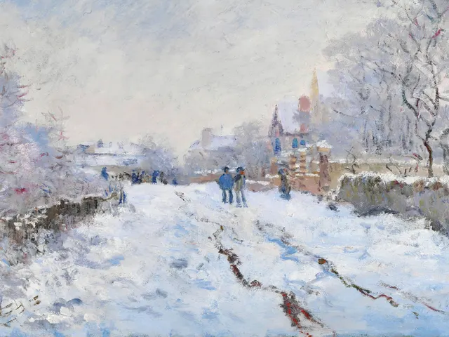 Snow at Argenteuil by Claude Monet, horizontal tablet wallpaper