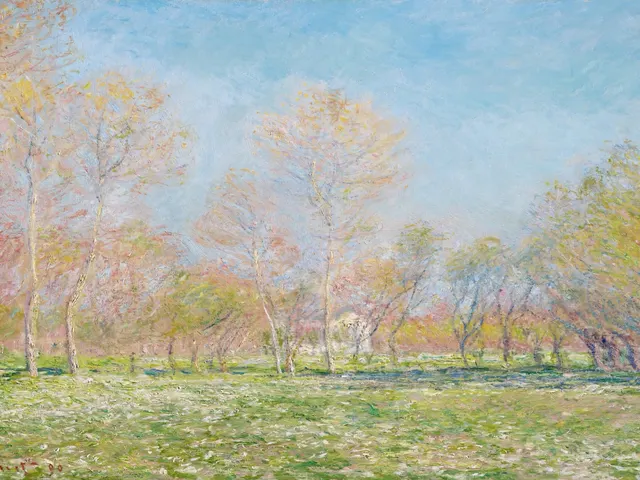 Spring In Giverny by Claude Monet, horizontal tablet wallpaper