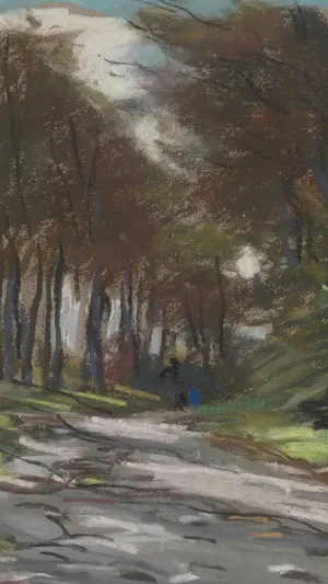 Sunken Path Effect of Light wallpaper