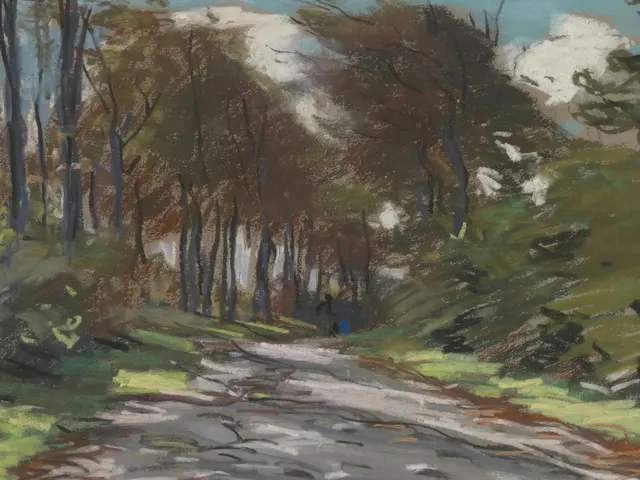 Sunken Path Effect of Light by Claude Monet, horizontal tablet wallpaper