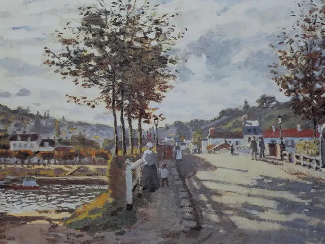The Bridge at Bougival by Claude Monet, horizontal tablet wallpaper