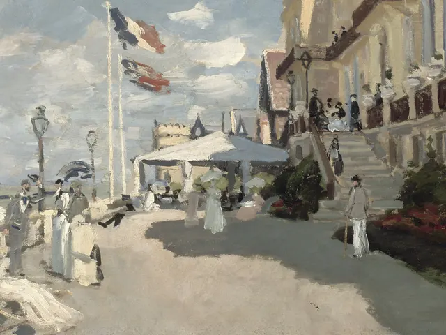 The Hotel des Roches Noires at Trouville by Claude Monet, horizontal tablet wallpaper