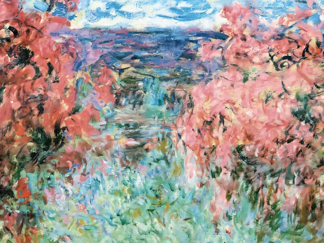 The House among the Roses by Claude Monet, horizontal tablet wallpaper