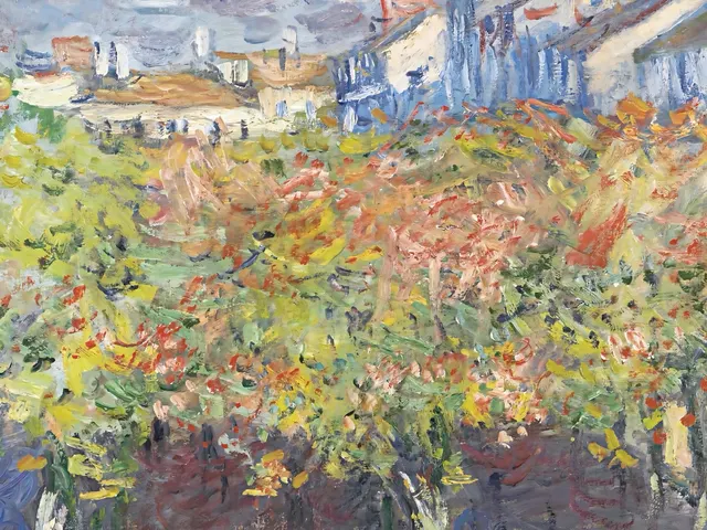 The Lime Trees At Poissy by Claude Monet, horizontal tablet wallpaper
