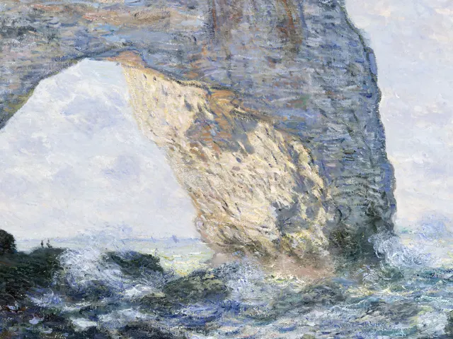 The Manneporte Etretat by Claude Monet, horizontal tablet wallpaper