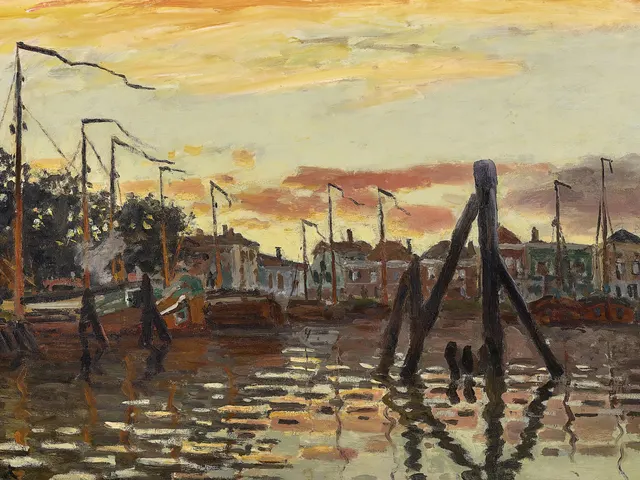 The Port of Zaandam by Claude Monet, horizontal tablet wallpaper
