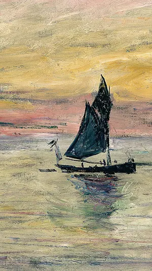 The Sailing Boat Evening Effect wallpaper