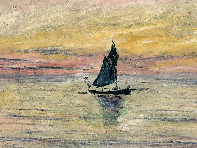 The Sailing Boat Evening Effect by Claude Monet, horizontal tablet wallpaper