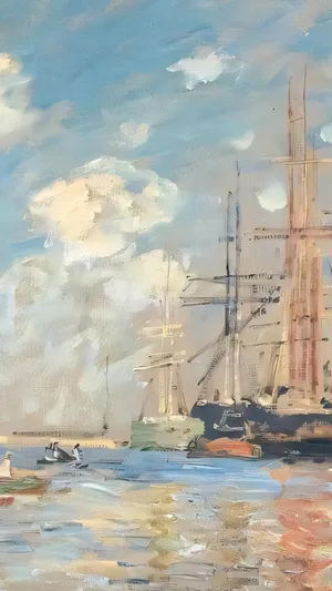 The Sea Port in Amsterdam wallpaper
