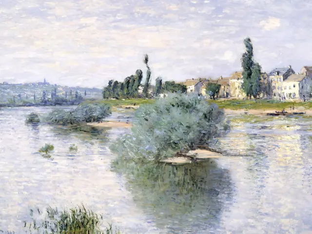 The Seine Lavacourt by Claude Monet, horizontal tablet wallpaper