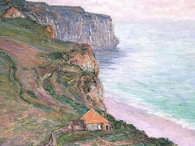 The Valley of Antifer by Claude Monet, horizontal tablet wallpaper