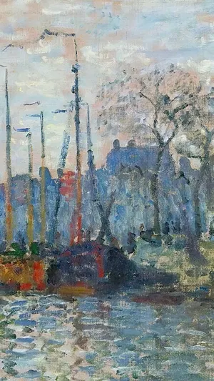 View of the Prins Hendrikkade and the Kromme Waal in Amsterdam wallpaper