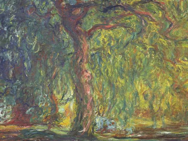 Weeping Willow by Claude Monet, horizontal tablet wallpaper