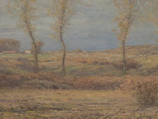 November Morning by Dwight William Tryon, horizontal tablet wallpaper