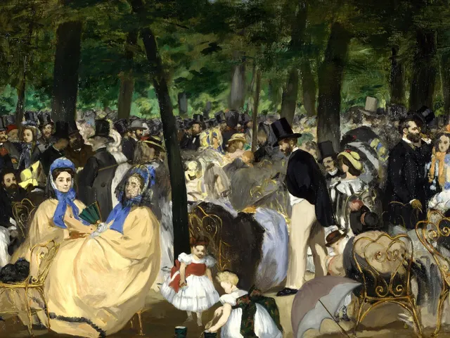 Music In The Tuileries Gardens by Edouard Manet, horizontal tablet wallpaper