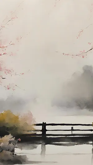 Foggy Bridge wallpaper