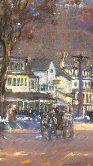Street Scene with Figures wallpaper