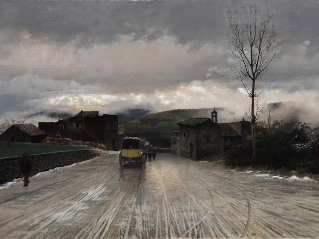 Crossing the Apennines by Giuseppe De Nittis, horizontal tablet wallpaper