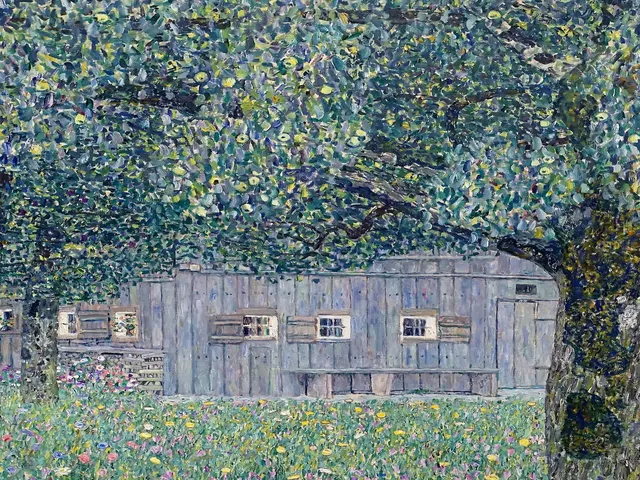 Farmhouse in Austria by Gustav Klimt, horizontal tablet wallpaper