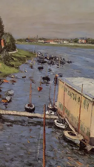 Boathouse in Argenteuil wallpaper