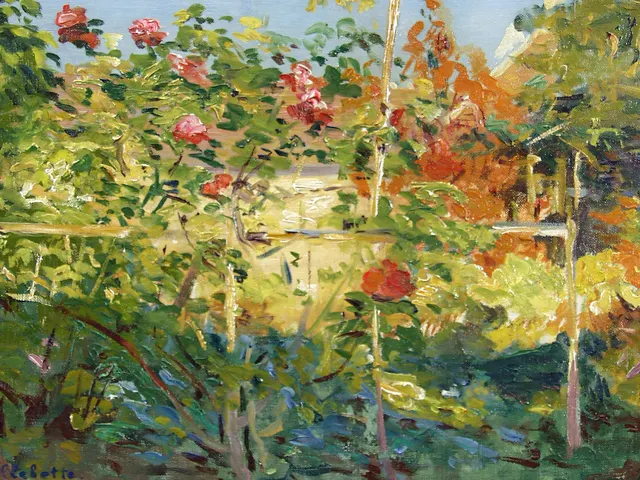 Garden In Trouville by Gustave Caillebotte, horizontal tablet wallpaper