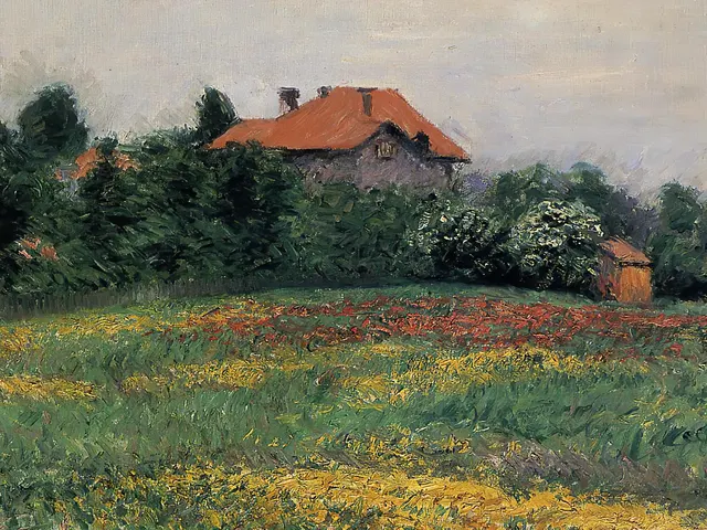 Norman Landscape by Gustave Caillebotte, horizontal tablet wallpaper