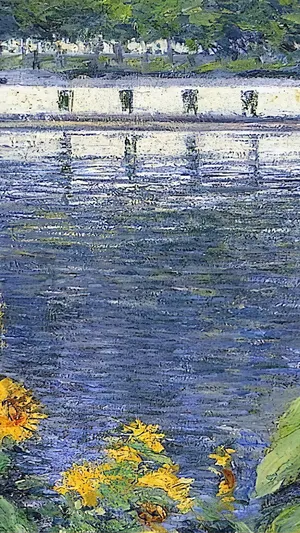 Sunflowers on the Banks of the Seine wallpaper