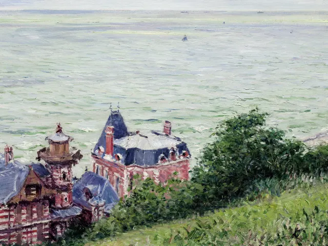 Villas at Trouville by Gustave Caillebotte, horizontal tablet wallpaper