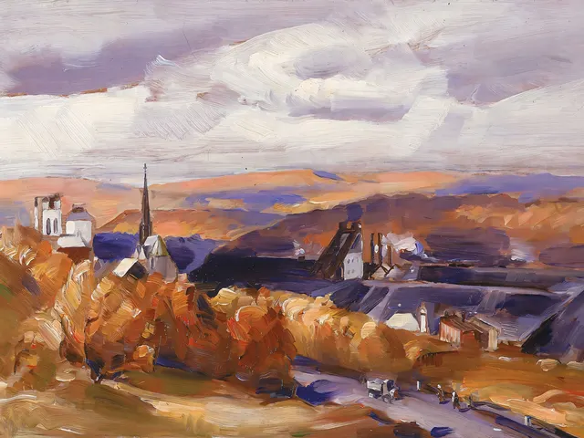 Freeland Pennsylvania by John Fulton Folinsbee, horizontal tablet wallpaper