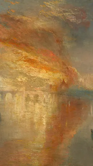 The Burning of the Houses of Lords and Commons Iconic wallpaper