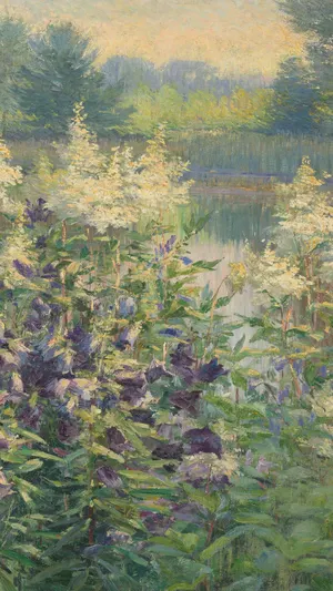 Landscape with Bellflowers wallpaper