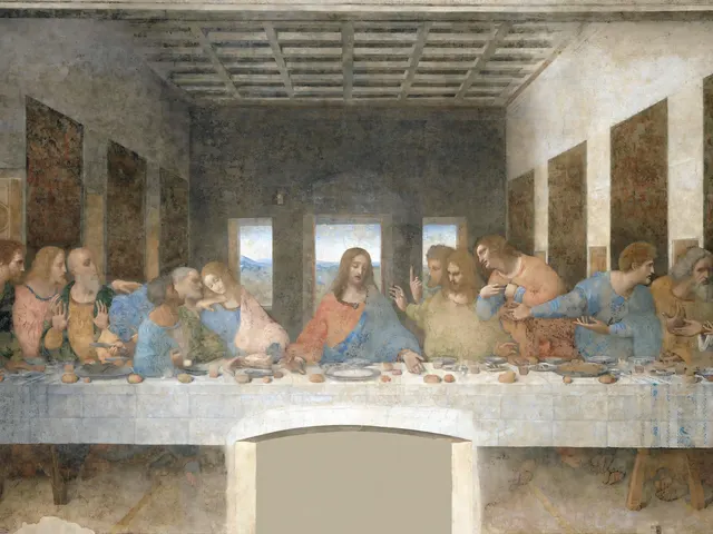 The Last Supper by Leonardo da Vinci, horizontal tablet wallpaper