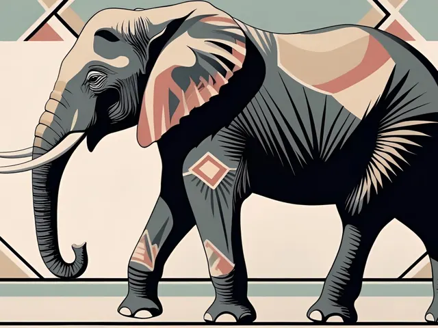 MCM Elephant by EcoArtLab, horizontal tablet wallpaper