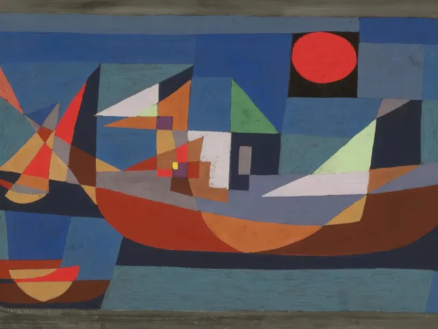 Resting Ships by Paul Klee, horizontal tablet wallpaper