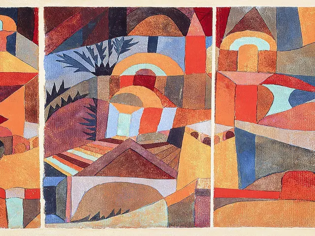 Temple Gardens by Paul Klee, horizontal tablet wallpaper
