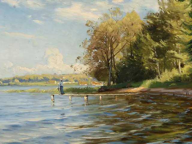 Summer Day at Esrum Lake near Nødebo by Peder Mønsted, horizontal tablet wallpaper