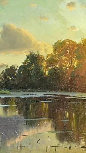 Sunset at Orholm wallpaper