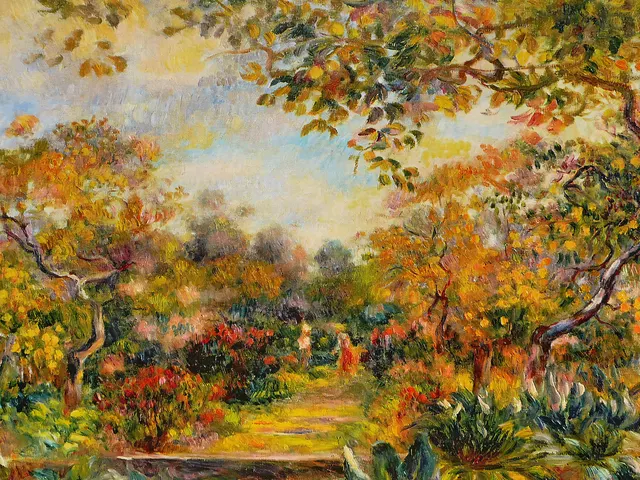 Landscape at Beaulieu by Pierre-Auguste Renoir, horizontal tablet wallpaper