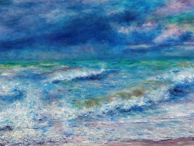 Seascape by Pierre-Auguste Renoir, horizontal tablet wallpaper
