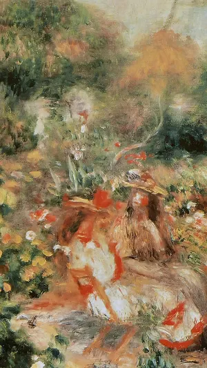 Young Girls in the Garden at Montmartre wallpaper