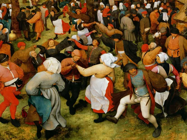 The Wedding Dance by Pieter Bruegel the Elder, horizontal tablet wallpaper