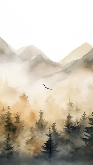 Pine Tree Mountains wallpaper