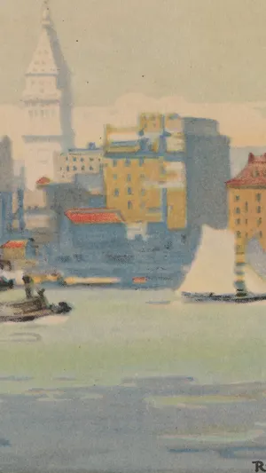 New York from the 34th Street Ferry wallpaper