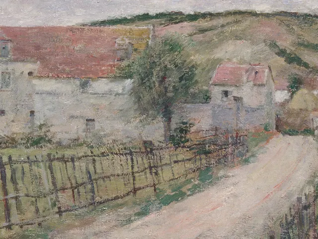 The Old Mill by Theodore Robinson, horizontal tablet wallpaper