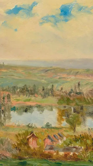 The Valley of the Seine from the Hils of Giverny wallpaper