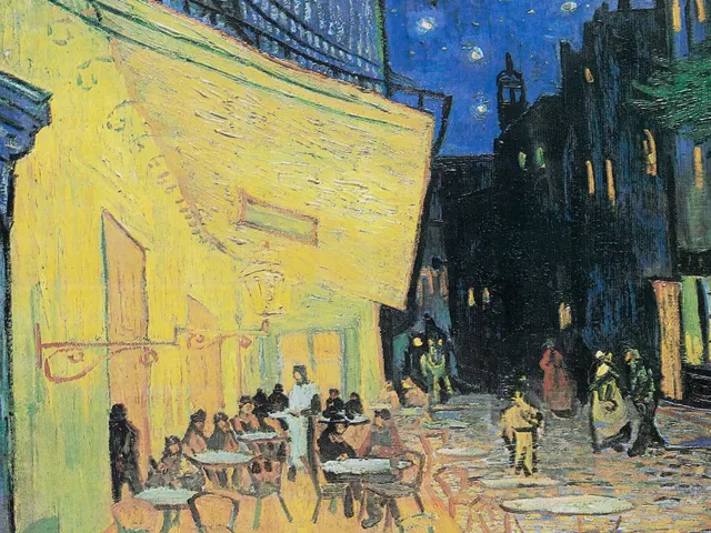 Cafe Terrace At Night by Vincent van Gogh, horizontal tablet wallpaper