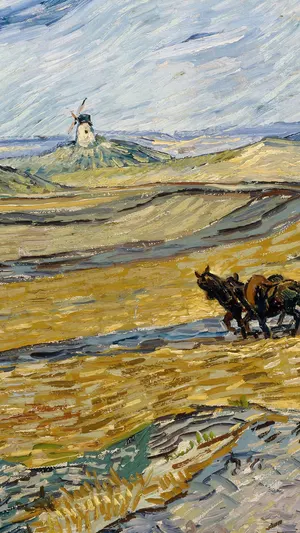 Enclosed Field with Peasant wallpaper