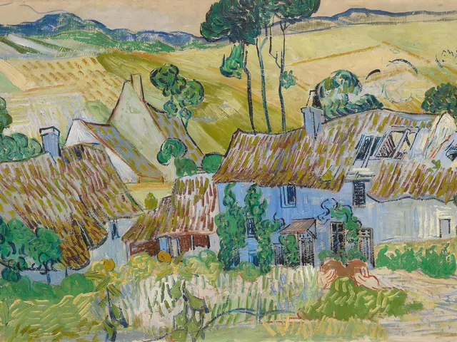 Farms near Auvers by Vincent van Gogh, horizontal tablet wallpaper