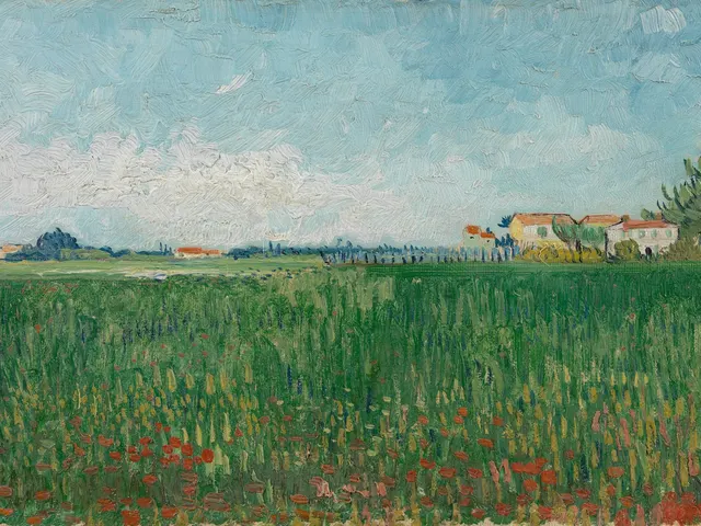 Field with Poppies by Vincent van Gogh, horizontal tablet wallpaper