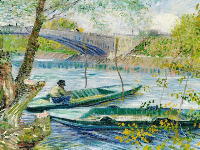 Fishing in Spring, the Pont de Clichy by Vincent van Gogh, horizontal tablet wallpaper